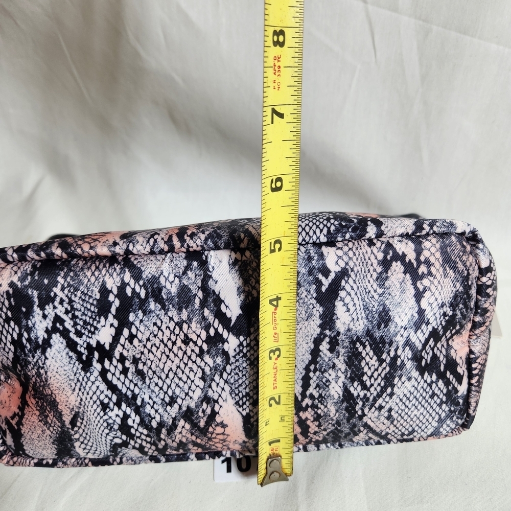 Thalia Sodi Snake Print Cosmetic Bag - Black and Pink New With Tags - Picture 7 of 7
